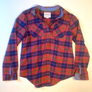 Plaid flannel long sleeve shirt